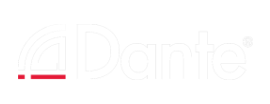 Dante audio networking certification logo